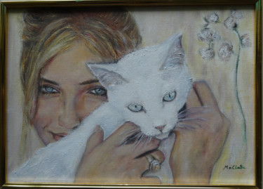 Malerei mit dem Titel "Cameron Diaz et son…" von Maclade, Original-Kunstwerk, Öl