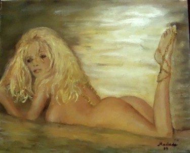 Painting titled "Pamela Naïade glamo…" by Maclade, Original Artwork, Oil
