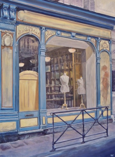 Painting titled "L'ancienne boutique" by Mac, Original Artwork, Oil
