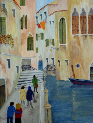 绘画 标题为“Ponte de la Malvasi…” 由Maddalena Pacini, 原创艺术品, 丙烯