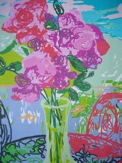 Dessin intitulée "Fleurs (dessin bitm…" par Madeleine Gendron, Œuvre d'art originale, Autre
