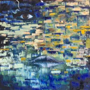 Картина под названием "Someone there ?" - Madeleine Mayen-Leize, Подлинное произведение искусства, Масло