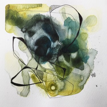 Peinture intitulée "Little abstract 1/6" par Madeline Berger (MadB), Œuvre d'art originale, Aquarelle
