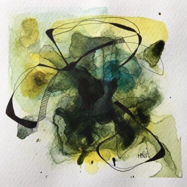 Painting titled "Little abstract 6/6" by Madeline Berger (MadB), Original Artwork, Watercolor