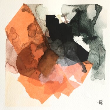 Peinture intitulée "Little abstract ora…" par Madeline Berger (MadB), Œuvre d'art originale, Aquarelle