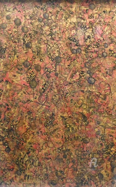 Картина под названием "ROSA MOSQUETA" - Mae Art, Подлинное произведение искусства, Акрил Установлен на Деревянная рама для н…