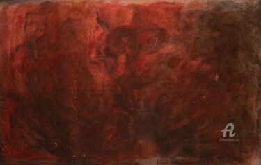 Schilderij getiteld "New Moon Goddess an…" door Mariska Ma Veepilaikaliyamma, Origineel Kunstwerk, pigmenten