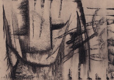 「Armures」というタイトルの描画 Maeva J.によって, オリジナルのアートワーク, 木炭