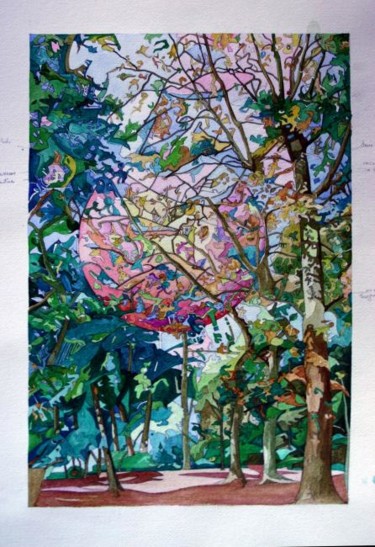 Peinture intitulée "Mandala" par Gilbert Foing, Œuvre d'art originale, Huile