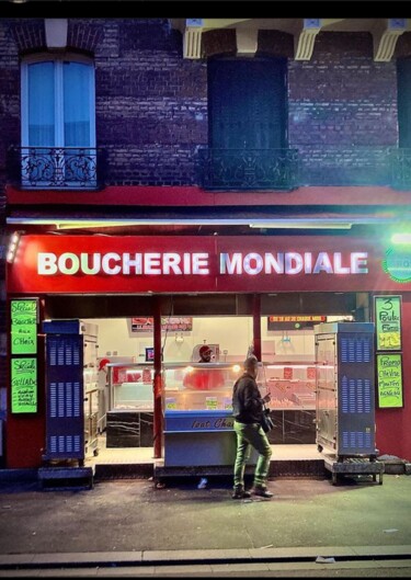 Photographie intitulée "Boucherie mondiale" par Marcelle Delacité, Œuvre d'art originale, Photographie numérique