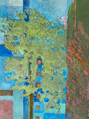 Peinture intitulée "Corner’s tree" par Marcelle Delacité, Œuvre d'art originale, Aquarelle