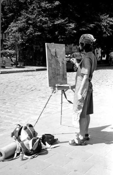 Fotografia intitulada "painter and painting" por Magda Durda, Obras de arte originais, Fotografia Não Manipulada