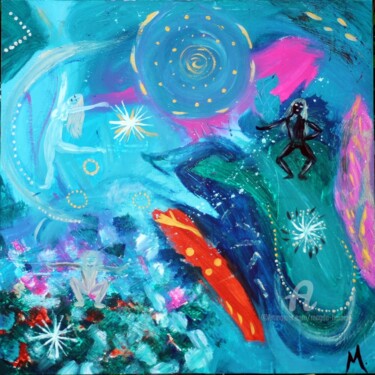 Pintura intitulada "Dancing universe" por Magda Hoibian, Obras de arte originais, Acrílico