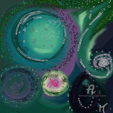 Digital Arts titled "Planetas." by Magda Hoibian, Original Artwork, Digital Painting