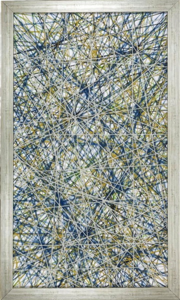 Arte têxtil intitulada "Chaos" por Magdalena Kulawik, Obras de arte originais, String Art