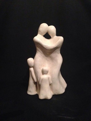 Sculpture intitulée "Famille" par Magoti, Œuvre d'art originale