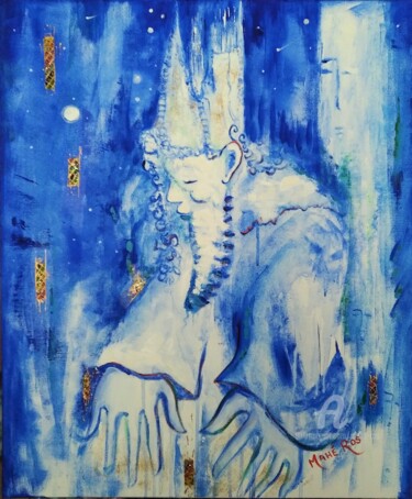 Картина под названием "Sagesse intérieure" - Mahé Ros, Подлинное произведение искусства, Акрил Установлен на Деревянная рама…