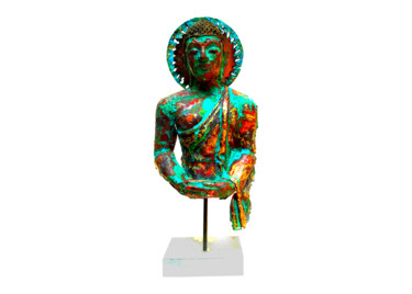 Skulptur mit dem Titel "The Buddha" von Mahesh Chathuranga Ekanayake, Original-Kunstwerk, Metalle