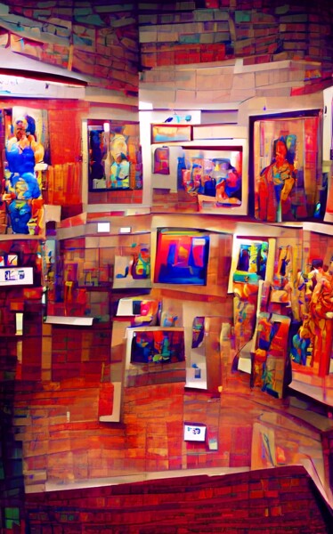 Digital Arts titled "ART  GALLERY 2" by Mahesh Tolani, Original Artwork, Digital Painting