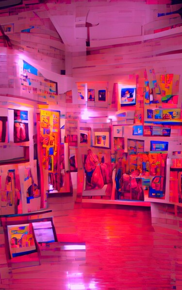 Digital Arts titled "ART GALLERY 3" by Mahesh Tolani, Original Artwork, Digital Painting