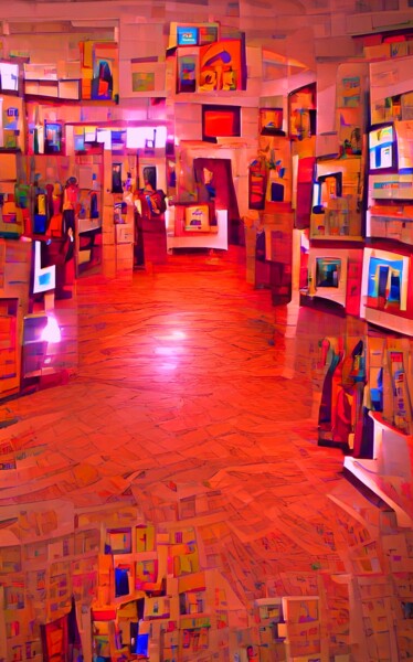 Arte digital titulada "ART GALLERY 5" por Mahesh Tolani, Obra de arte original, Pintura Digital