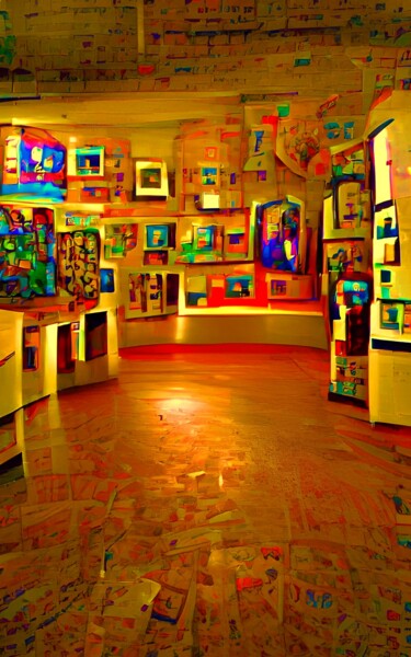 Digital Arts titled "ART GALLERY 9" by Mahesh Tolani, Original Artwork, Digital Painting