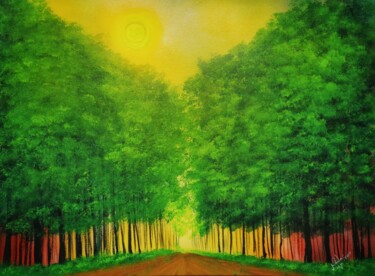 Malerei mit dem Titel "Lost Spirit" von Mahfuzur Rahman, Original-Kunstwerk, Acryl Auf Keilrahmen aus Holz montiert
