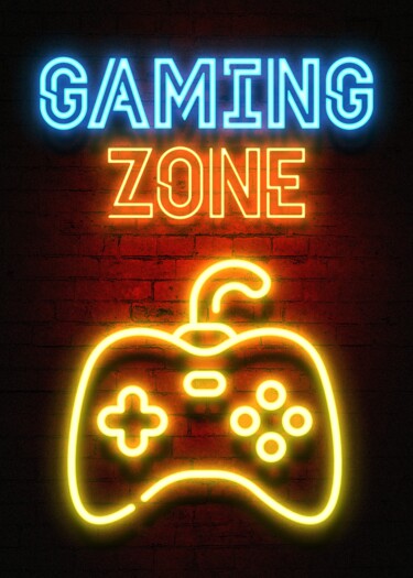 Arte digital titulada "gaming zone" por Mahmood Maher, Obra de arte original, Pintura Digital
