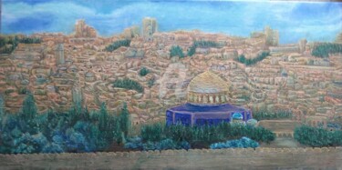 Schilderij getiteld "Jérusalem" door Maier Salomé, Origineel Kunstwerk, Olie