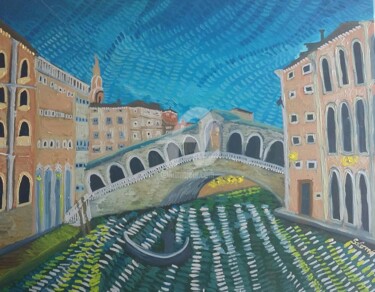 Картина под названием "Venise 5" - Maier Salomé, Подлинное произведение искусства, Масло