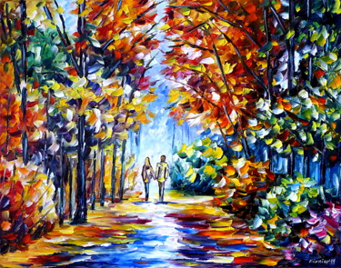 Painting titled "Autumn Awakening" by Mirek Kuzniar, Original Artwork, Oil