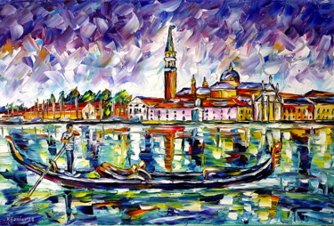 Pintura intitulada "San Giorgio Maggiore" por Mirek Kuzniar, Obras de arte originais, Óleo