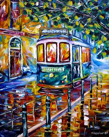 "Straßenbahn in Liss…" başlıklı Tablo Mirek Kuzniar tarafından, Orijinal sanat, Petrol
