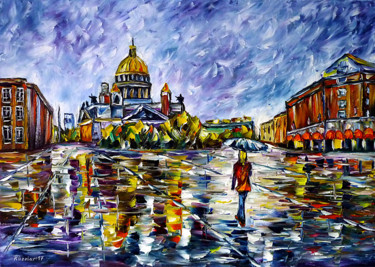 Картина под названием "St. Petersburg an e…" - Mirek Kuzniar, Подлинное произведение искусства, Масло