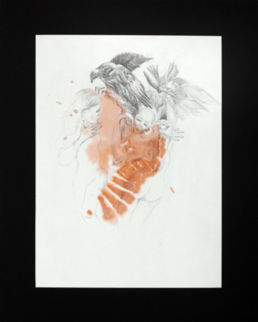 Dessin intitulée "Сон" par Tatiana Maiorova, Œuvre d'art originale, Graphite Monté sur Carton