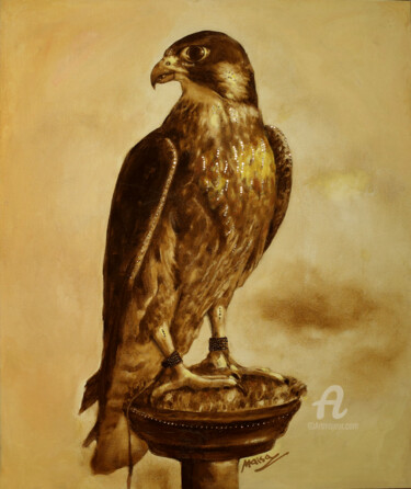 Peinture intitulée "Falcon" par Maisa Alsoghayir, Œuvre d'art originale