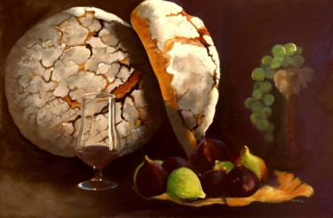 Pintura titulada "Table de vendanges" por Maïté Letord, Obra de arte original, Acrílico