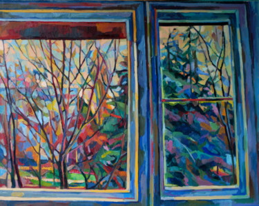 Pintura intitulada "Indoors" por Maja Djokic Mihajlovic, Obras de arte originais, Óleo