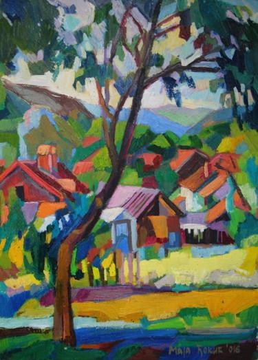 绘画 标题为“Mountainous village” 由Maja Djokic Mihajlovic, 原创艺术品, 油
