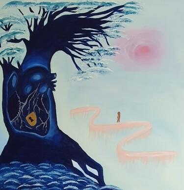 Malerei mit dem Titel "Verschließe Dich ni…" von Maja Flügel, Original-Kunstwerk, Acryl