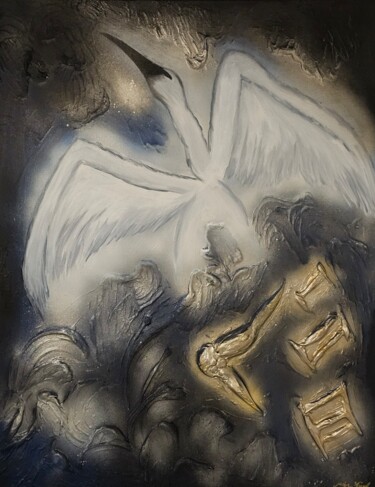Картина под названием "Brave Enough" - Maja Flügel, Подлинное произведение искусства, Акрил Установлен на Деревянная рама дл…