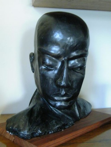 Sculpture titled "Head" by Majd, Original Artwork, Plaster