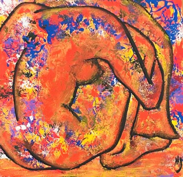 Картина под названием "Forgetting" - Majo Portilla, Подлинное произведение искусства, Акрил Установлен на Деревянная рама дл…