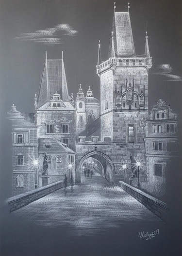 "Prague" başlıklı Resim Malanij tarafından, Orijinal sanat, Pastel