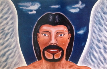 Painting titled "Male Angel Etherial…" by Male Beauty Forum Lifestyle, Original Artwork