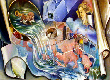 Pintura intitulada "Chère Louisiane" por Malgor Sadlon, Obras de arte originais, Óleo