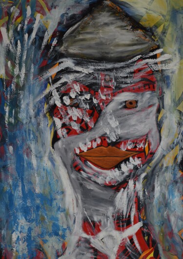 Painting titled "Irony" by Małgorzata Wartołowicz (Margot Sophie), Original Artwork, Acrylic