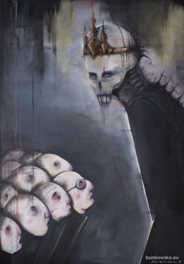 Painting titled "King of Puppets" by Małgorzata Bańkowska, Original Artwork, Acrylic