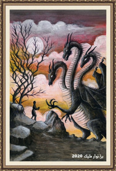 Malerei mit dem Titel "the Lord of the Rin…" von Malik Bennouar, Original-Kunstwerk, Acryl