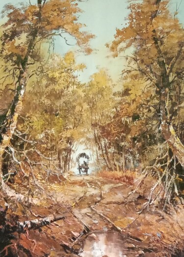 Schilderij getiteld "Into the Wilderness" door Malinga Kumarasinghe, Origineel Kunstwerk, Acryl Gemonteerd op Frame voor hou…